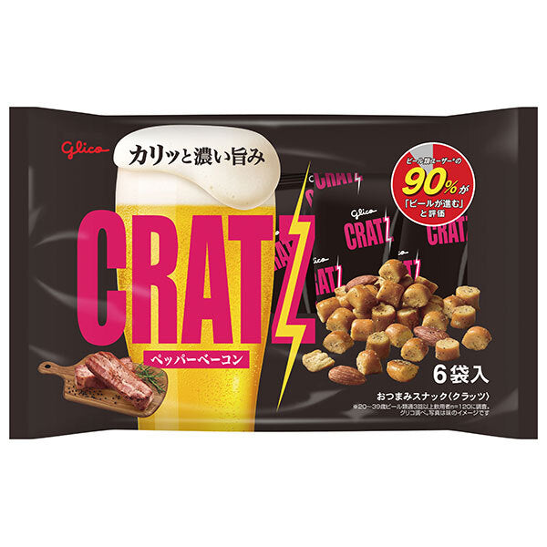 Ezaki Glico Kratts Pepper Bacon 96g (6 bags) x 10 bags [Shipped in Japan]