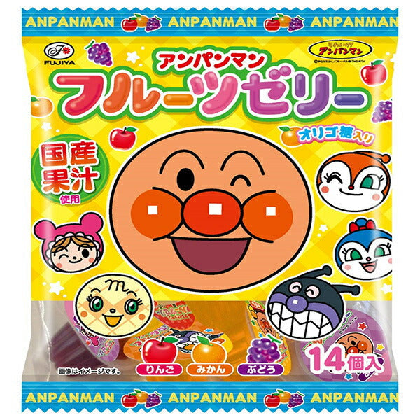不二家 アンパンマン フルーツゼリー 14個×18袋入【日本出荷】