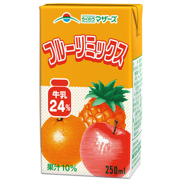 Rakuno Mothers Fruit Mix 250ml paper pack x 24 pieces [shipped in Japan]