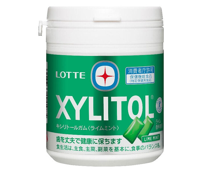 Lotte Xylitol Gum Lime Mint Family Bottle [Food for Specified Health Use Special Insurance] 133g x 6 pieces [Shipped in Japan]