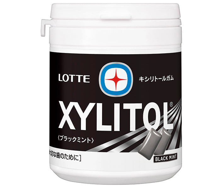 Lotte Xylitol Gum Black Mint Family Bottle 133g x 6 pieces [Shipped in Japan]