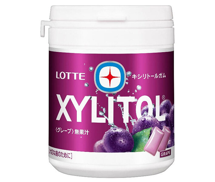 Lotte Xylitol Gum Grape Family Bottle 133g x 6 pieces [Shipped in Japan]