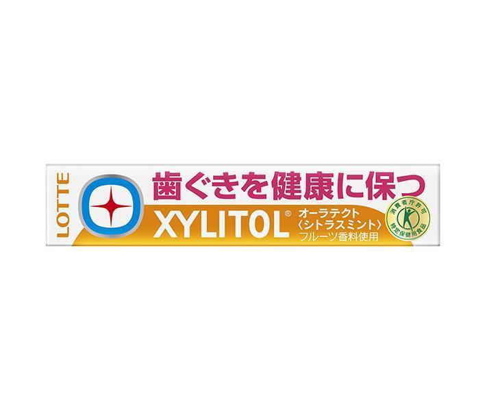 Lotte Xylitol Auratect Gum Citrus Mint [Food for Specified Health Uses] 21g (14 tablets) x 20 pieces [Shipped in Japan]
