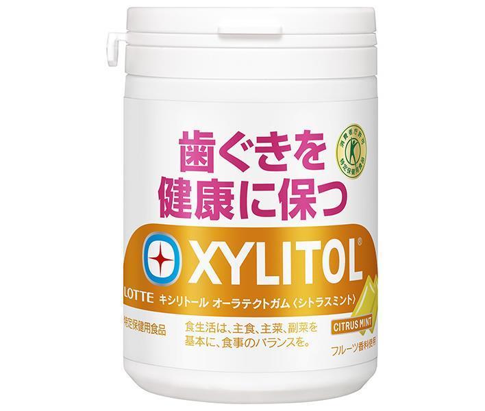 Lotte Xylitol Auratect Gum Citrus Mint Slim Bottle [Food for Specified Health Uses Special Insurance] 125g x 6 pieces [Shipped in Japan]
