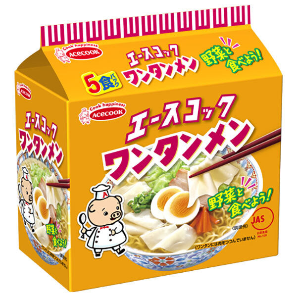 Acecook (bag) wonton noodles 5 meal pack x 6 pieces [shipped in Japan]