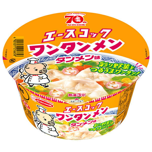 エースコック ワンタンメンどんぶり タンメン味 79g×12個入【日本出荷】