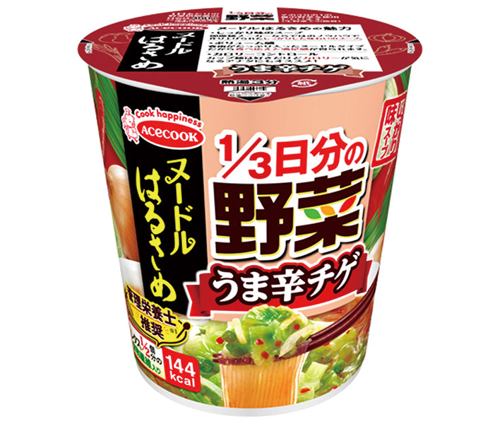 Acecook Noodle Harusame 1/3 day's worth of vegetables delicious spicy jjigae 44g x 12 pieces [shipped in Japan]