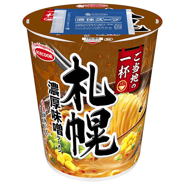 Acecook Local Cup Sapporo Rich Miso Ramen 64g x 12 pieces [Shipped in Japan]