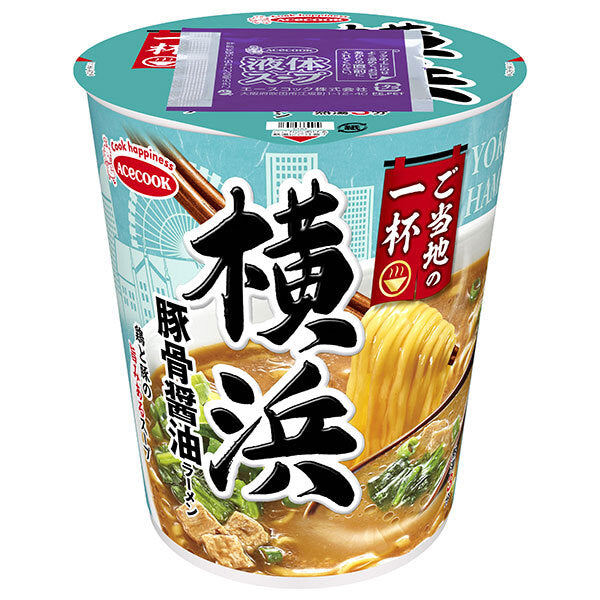 Ace Cook Local Cup Yokohama Tonkotsu Soy Sauce Ramen 63g x 12 pieces [Shipped in Japan]
