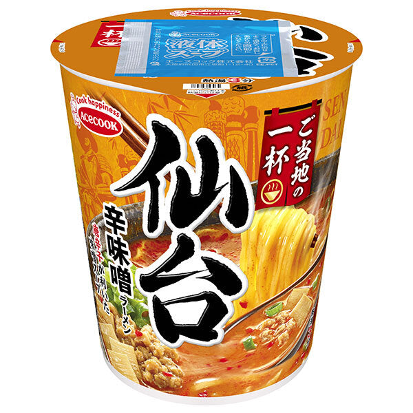Acecook Local Cup Sendai Spicy Miso Ramen 62g x 12 pieces [Shipped in Japan]