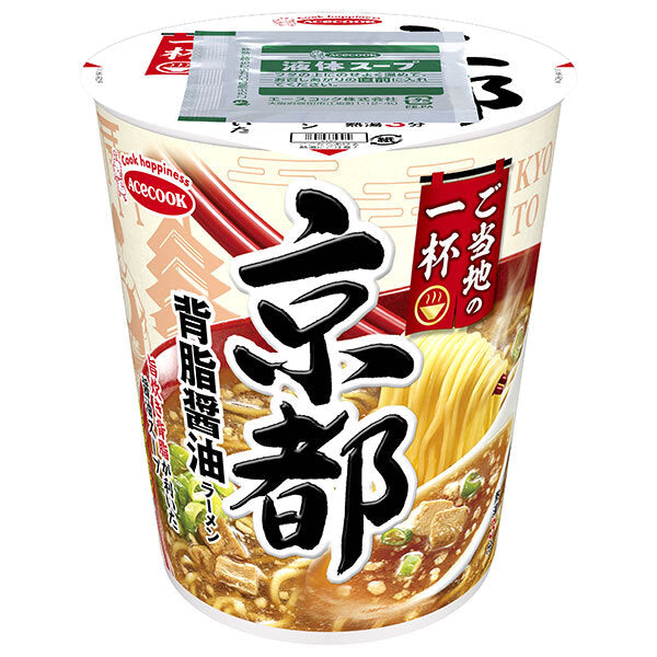 Acecook Local Cup Kyoto Fat Soy Sauce Ramen 62g x 12 pieces [Shipped in Japan]
