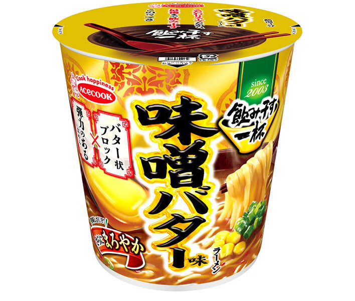 エースコック 飲み干す一杯 味噌バター味ラーメン 67g×12個入【日本出荷】