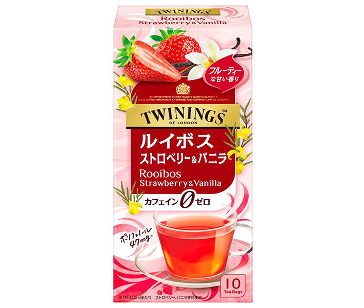 Kataoka Bussan Twinings Tea Bags Rooibos Strawberry & Vanilla 10 bags x 6 pieces [Shipped in Japan]