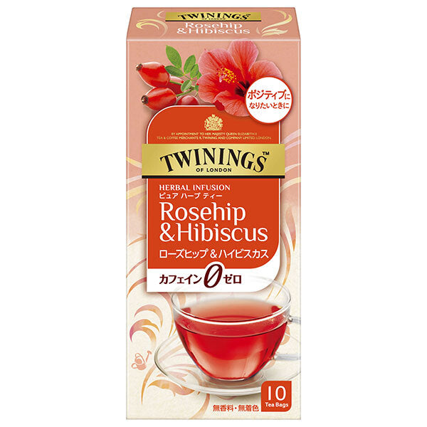 Kataoka Bussan Twinings Herbal Tea Rosehip & Hibiscus 10 bags x 6 pieces [Shipped in Japan]