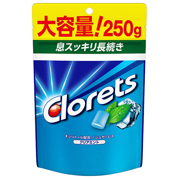 Mondelez Japan Clorets XP Clear Mint Stand Pouch 250g x 6 bags [Shipped in Japan]