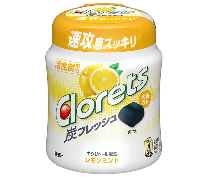 Mondelez Japan Cloretz Charcoal Fresh Lemon Mint Bottle (grain gum) 112g x 6 pieces [Shipped in Japan]