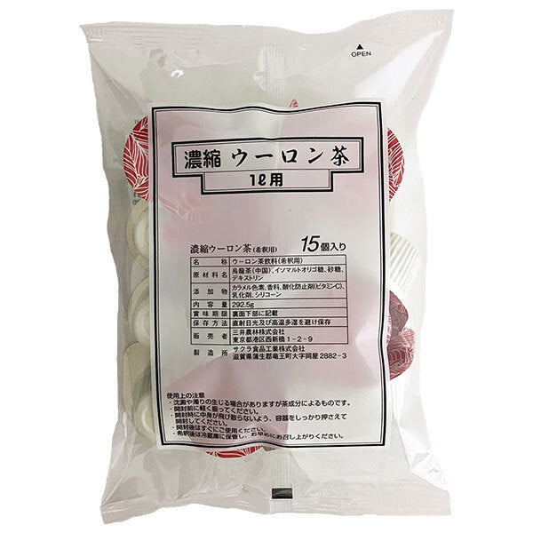 三井農林 濃縮 ウーロン茶 (希釈用) ポーション (19.5g×15個)×12袋入【日本出荷】