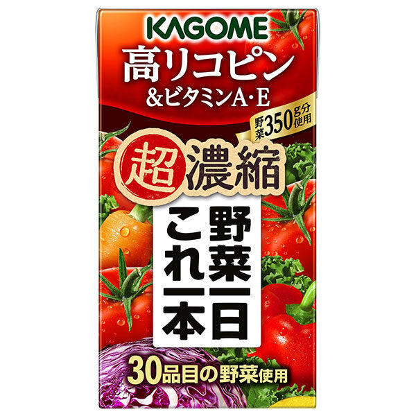 Kagome One Vegetable a Day Super Concentrated High Lycopene & Vitamin A E 125ml paper pack x 24 pieces [Shipped in Japan]
