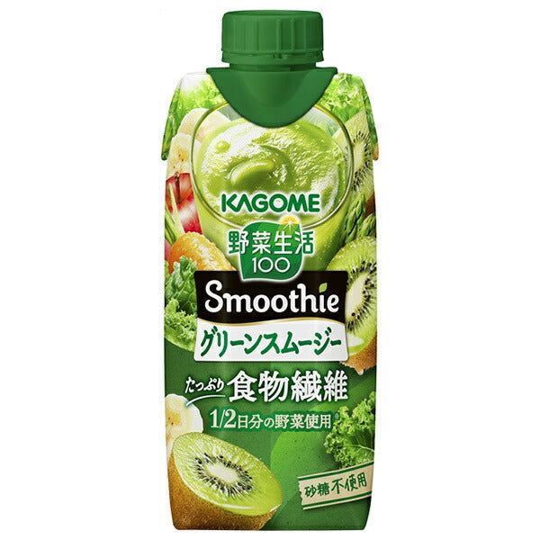 Kagome Yasai Seikatsu 100 Smoothie Green Smoothie 330ml paper pack x 12 bottles [shipped in Japan]