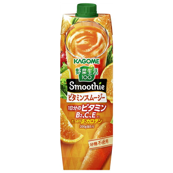 Kagome Yasai Seikatsu 100 Smoothie Vitamin Smoothie 1000g paper pack x 6 bottles [shipped in Japan]