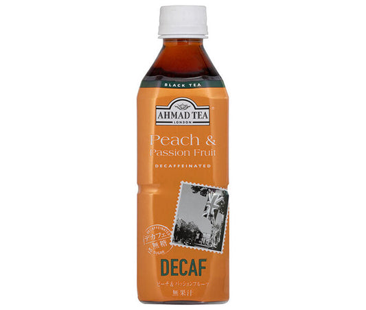 Tominaga Boeki Ahmad Tea Decaf Peach & Passion Fruit Tea 500ml plastic bottles x 24 bottles [shipped in Japan]