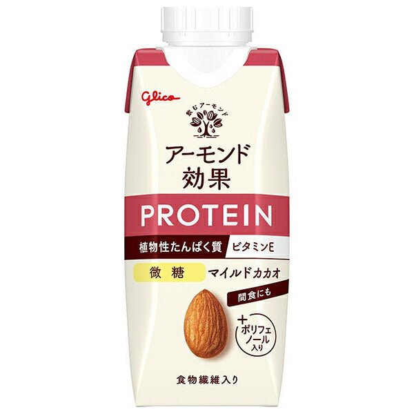 Glico Dairy Almond Effect Protein Mild Cacao Fine Sugar 250g paper pack x 12 bottles [shipped in Japan]