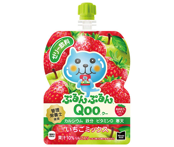 Coca-Cola Minute Maid Purunpurun Qoo Strawberry Mix 125g pouch x 6 pieces [Shipped in Japan]