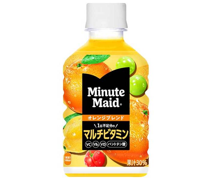 コカコーラ ミニッツメイド オレンジブレンド マルチビタミン 280mlペットボトル×24本入【日本出荷】