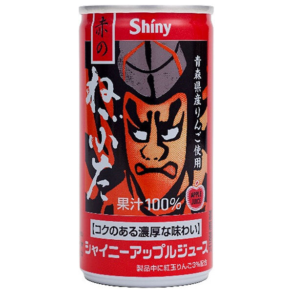 青森県りんごジュース シャイニー アップルジュース 赤のねぶた 190g缶×24本入【日本出荷】