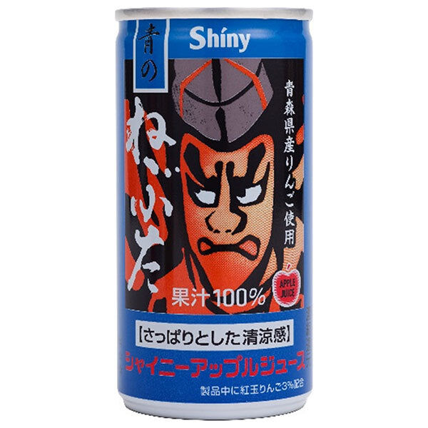 青森県りんごジュース シャイニー アップルジュース 青のねぶた 190g缶×24本入【日本出荷】