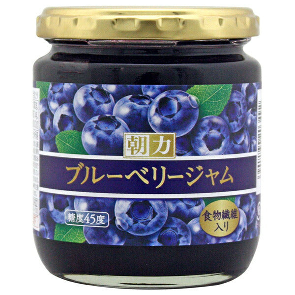 Asahi Fresh Morning Power Blueberry Jam 250g jar x 12 pieces [shipped in Japan]