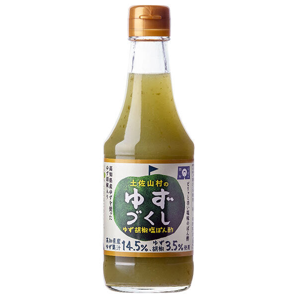 旭フレッシュ 土佐山村のゆずづくし ゆず胡椒塩ぽん酢 335g瓶×10本入【日本出荷】