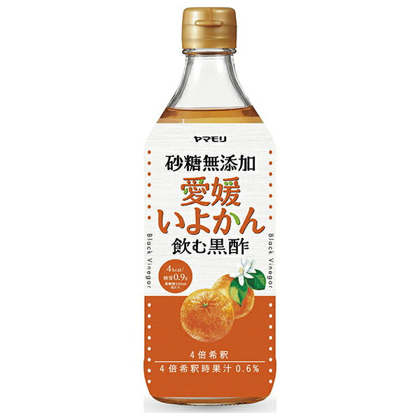 Yamamori Sugar-free Ehime Iyokan black vinegar 500ml bottles x 6 bottles [shipped in Japan]