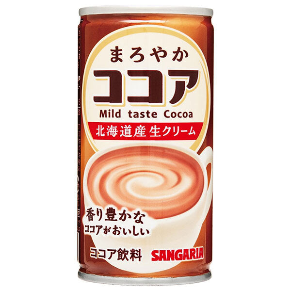 サンガリア まろやかココア 190g缶×30本入【日本出荷】