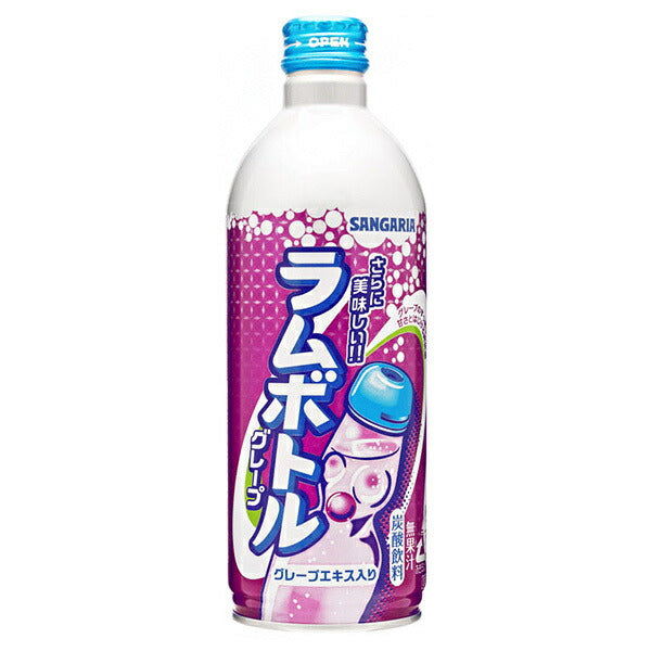 サンガリア グレープラムボトル 500gボトル缶×24本入【日本出荷】