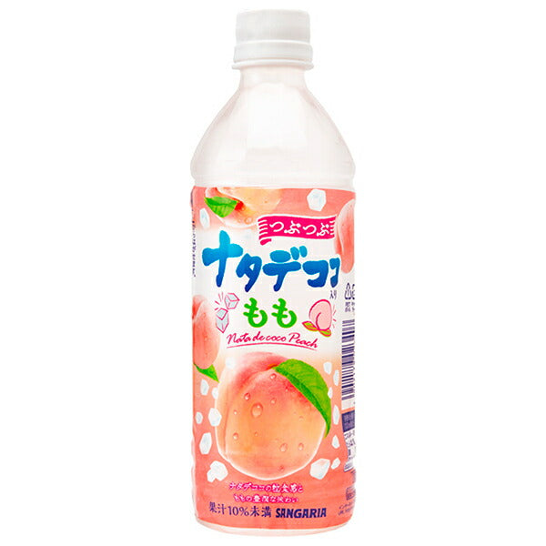 サンガリア つぶつぶナタデココ入り もも 500mlペットボトル×24本入【日本出荷】