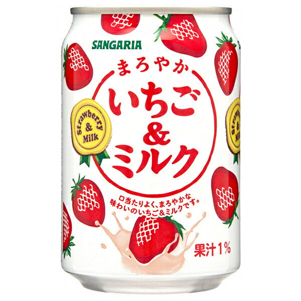 Sangaria Mellow Strawberry & Milk 275g can x 24 pieces [Shipped in Japan]