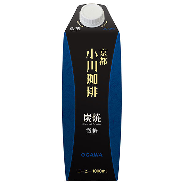 小川珈琲 小川珈琲店 炭焼珈琲 微糖 1000ml紙パック×12(6×2)本入【日本出荷】
