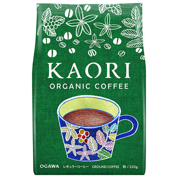 Ogawa Coffee Kaori Organic Coffee (Powder) 220g x 12 bags [Shipped in Japan]