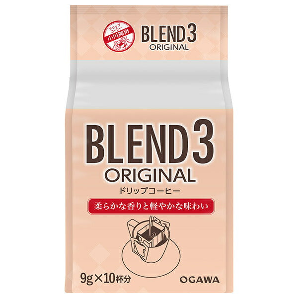 小川珈琲 ブレンド3 オリジナル ドリップコーヒー 10杯分 90g(9g×10)×12個入【日本出荷】