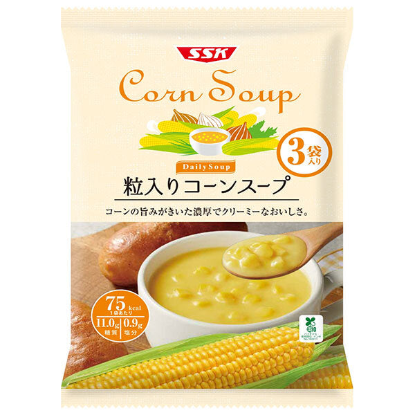 SSK Daily Soup(デイリースープ) 粒入りコーンスープ 160g×3袋×20袋入【日本出荷】