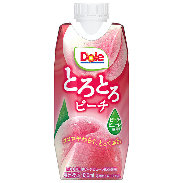 Megmilk Snow Brand Dole Melty Peach 330ml paper pack x 12 bottles [shipped in Japan]