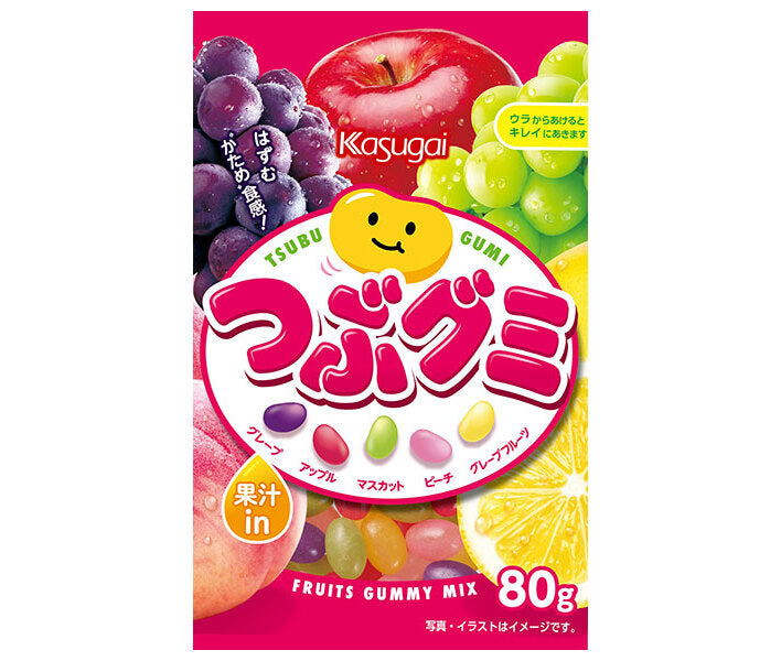 春日井製菓 つぶグミ 80g×6個入【日本出荷】