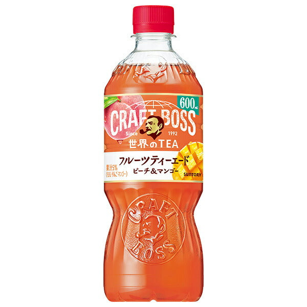 Suntory Craft Boss Fruit Teaade [For hand sale] 600ml plastic bottle x 24 pieces [Shipped in Japan]