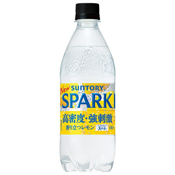 Suntory Natural Water SPARKLING Lemon [For hand sale] 500ml plastic bottle x 24 pieces [Shipped in Japan]