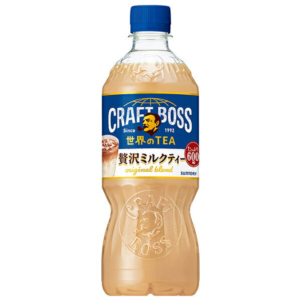 Suntory Craft Boss World TEA Milk Tea [For hand sale] 600ml plastic bottle x 24 pieces [Shipped in Japan]