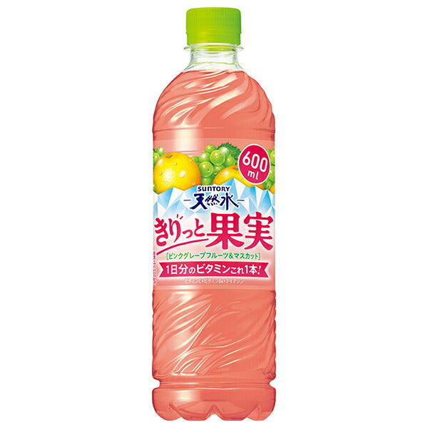 Suntory Suntory Tennensui Kiritto Fruit Pink Grapefruit & Muscat 600ml plastic bottle x 24 pieces [Shipped in Japan]