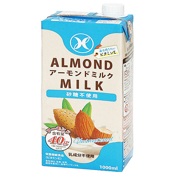 Kyushu Dairy Almond Milk Sugar Free 1000ml Paper Pack x 6 bottles [Shipped in Japan]