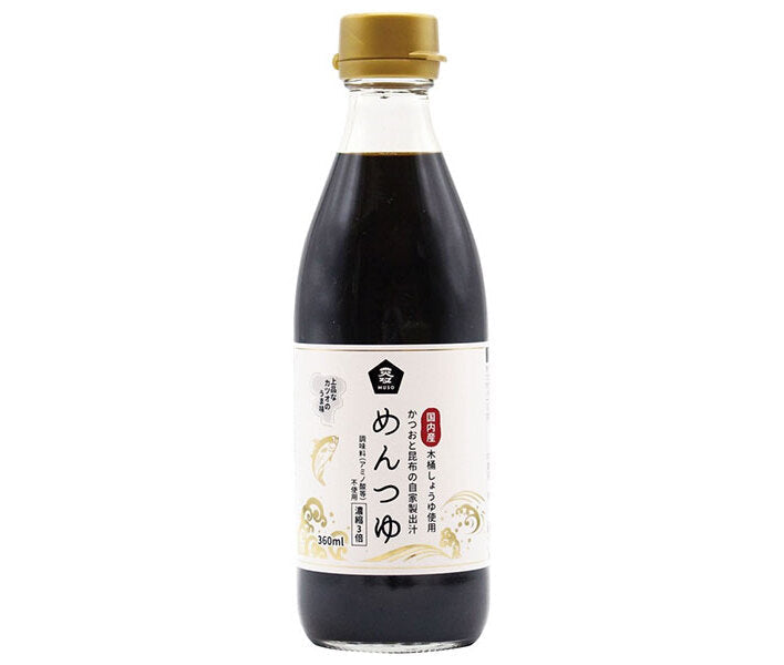 ムソー めんつゆ(国内産木桶しょうゆ使用) 360ml×20本入【日本出荷】