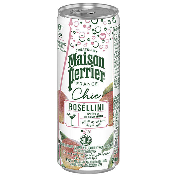 [Expiration date 2026.02.28 or later] Japan-France Trade Perrier Chic Rosellini 250ml cans x 24 bottles [Shipped in Japan]
